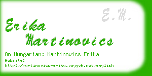 erika martinovics business card
